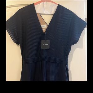 St John sheer knit ottoman gown